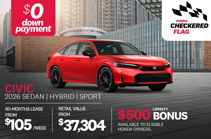 Bannière de Promotion Civic Sport Hybride 2026